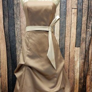 Pickup Satin Gown in Latte